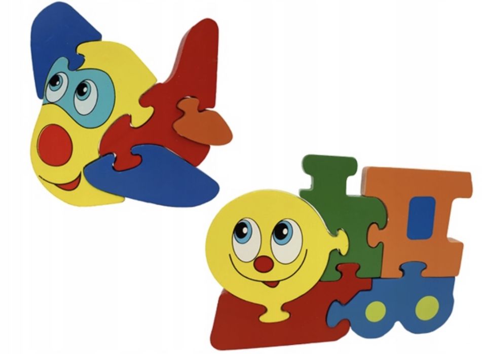 Puzzle drewniane 5 elem. Krówka