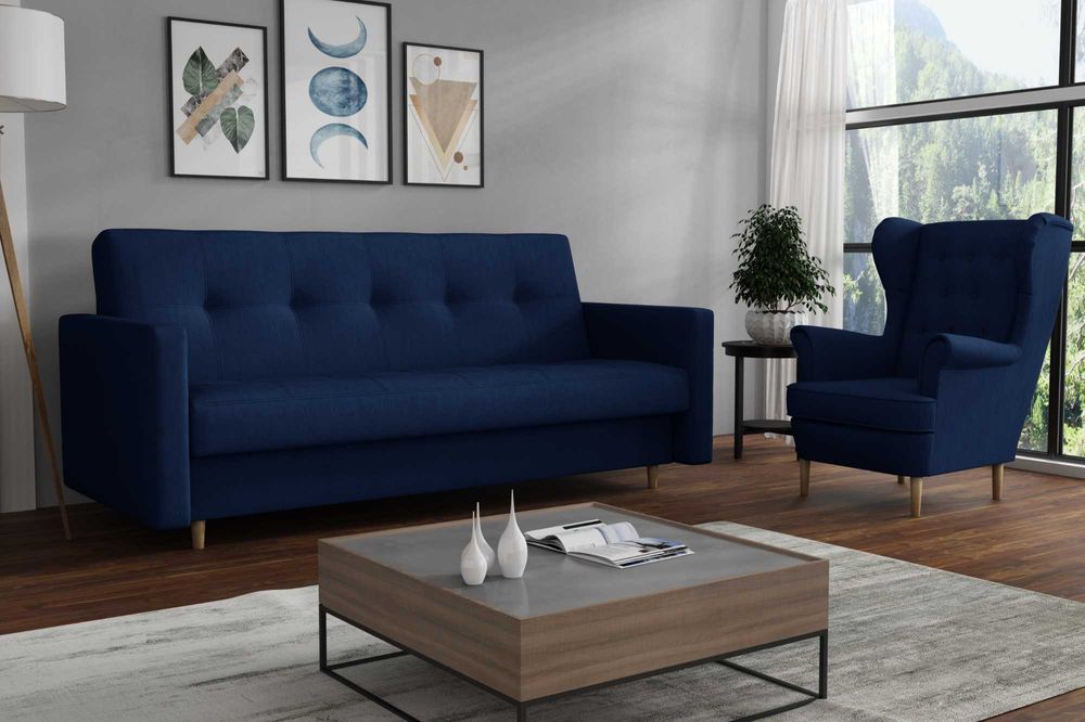 Zestaw komplet wypoczynkowy Wersalka Nadia i Fotel Uszak. Kanapa, sofa