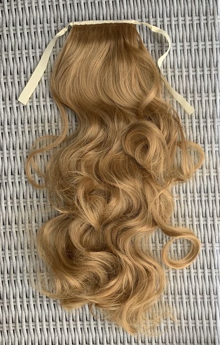 Premium Ultra włosy doczepiane, jasny rudy/ciemny blond, kucyk, 453.