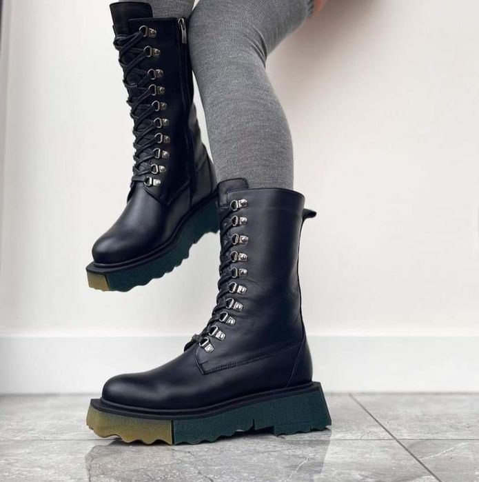 Кожаные ботинки