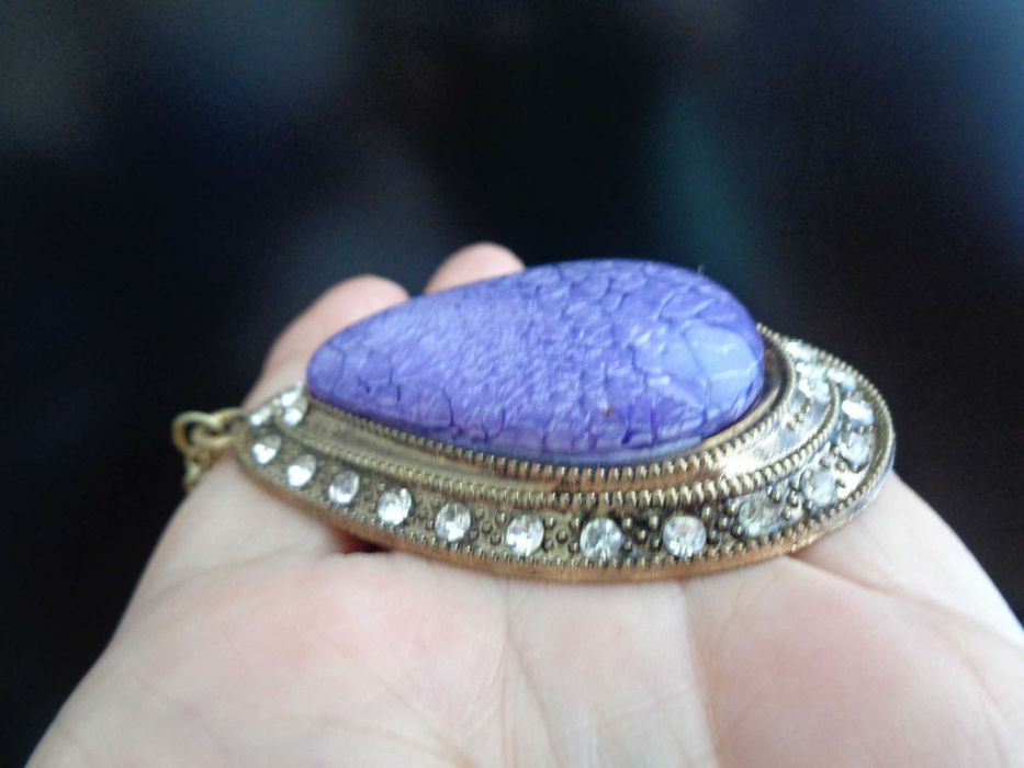 подарунк кулон люцит 7см ланцюжок 56см