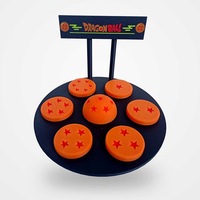 Pedestal das Sete Esferas Dragon Ball Super - Suporte 6 Figuras Menu Super Saiyan