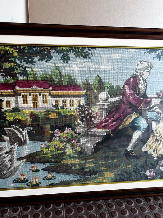 Gobelino (Tapeçaria) Romântica em Tear Jacquard – Emoldurado