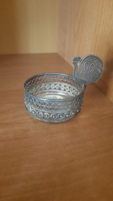 Солонка, сахарница, скань винтаж