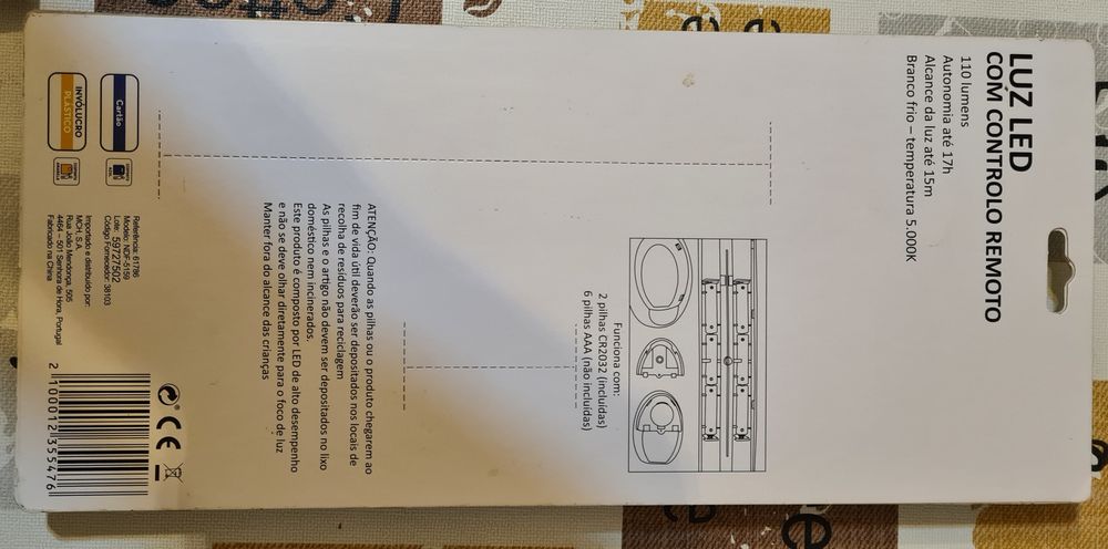 Luz Led com controlo remoto