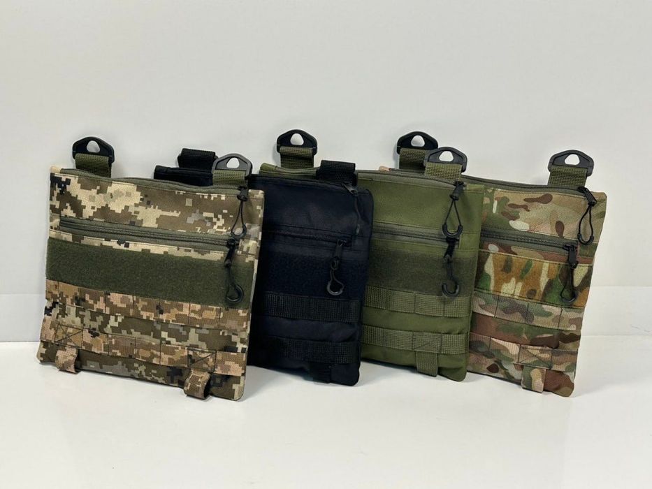 Чоловіча тактична сумка месенджер через плече тактическая плечо чорна