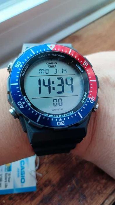 Casio AE-1700H “Pepsi” - 10 Anos de Pilha, Hora Mundial