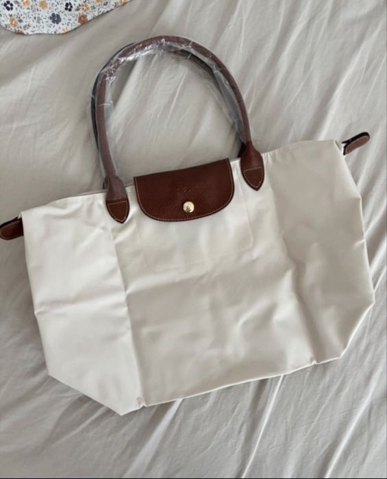 Torba Longchamp Le Pliage L  - Nowa z metkami, kremowa/beżowa
