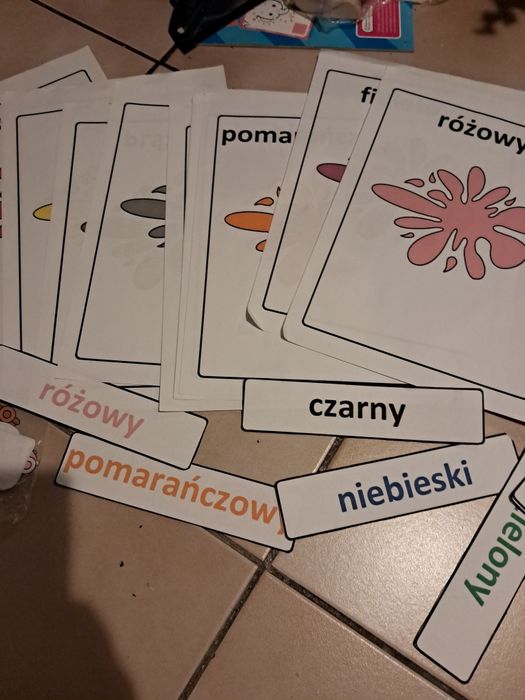 Plansze do nauki kolorów