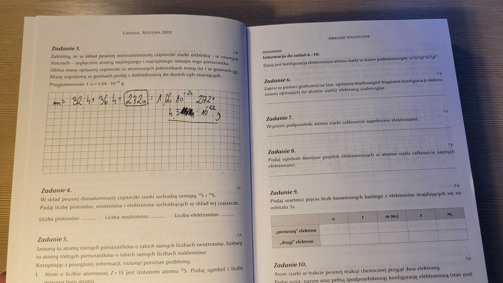 Chemia Arkusze egzaminacyjne - Barbara Pac Matura 2019