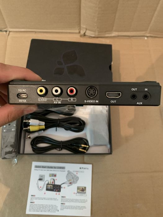 Відеоконвертер VHS у цифровий формат 1080P 60Hz Portta Video Capture Box CHR101 Пристрій для оцифрування старих відеозаписі