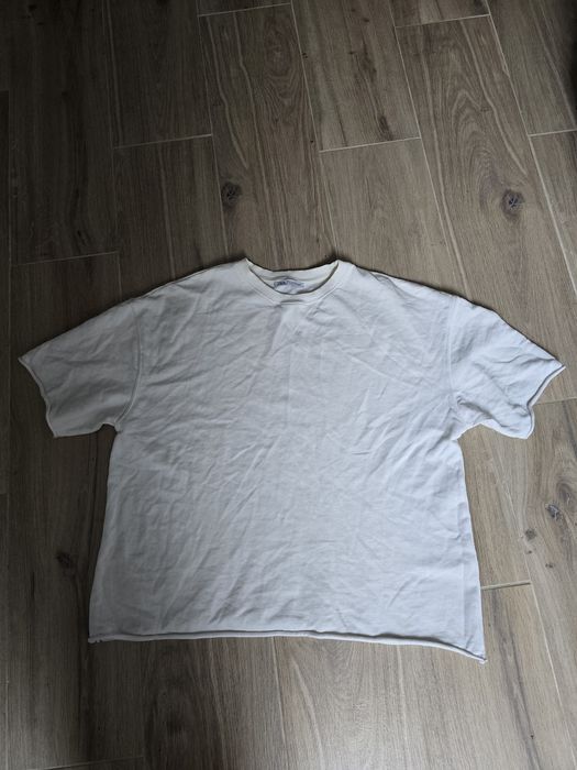 Tshirt męski M bawełniany biały, używany zara