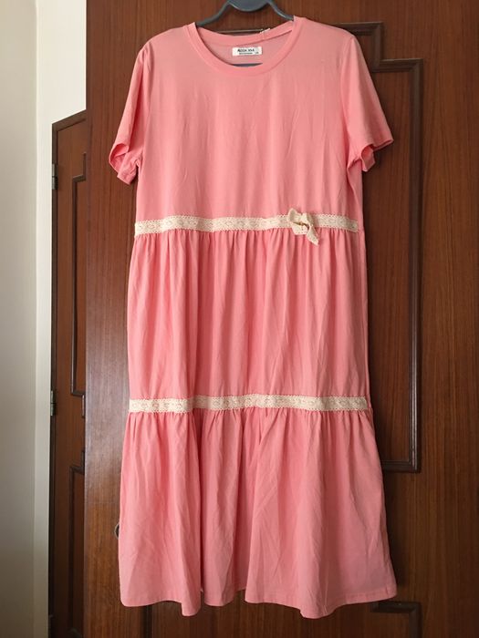 Vestido Comprido Salmao da Moda Ana