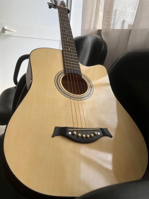 Violão 38 Polegadas - Novo com Capa , Capotraste, Paleta,  Afinado