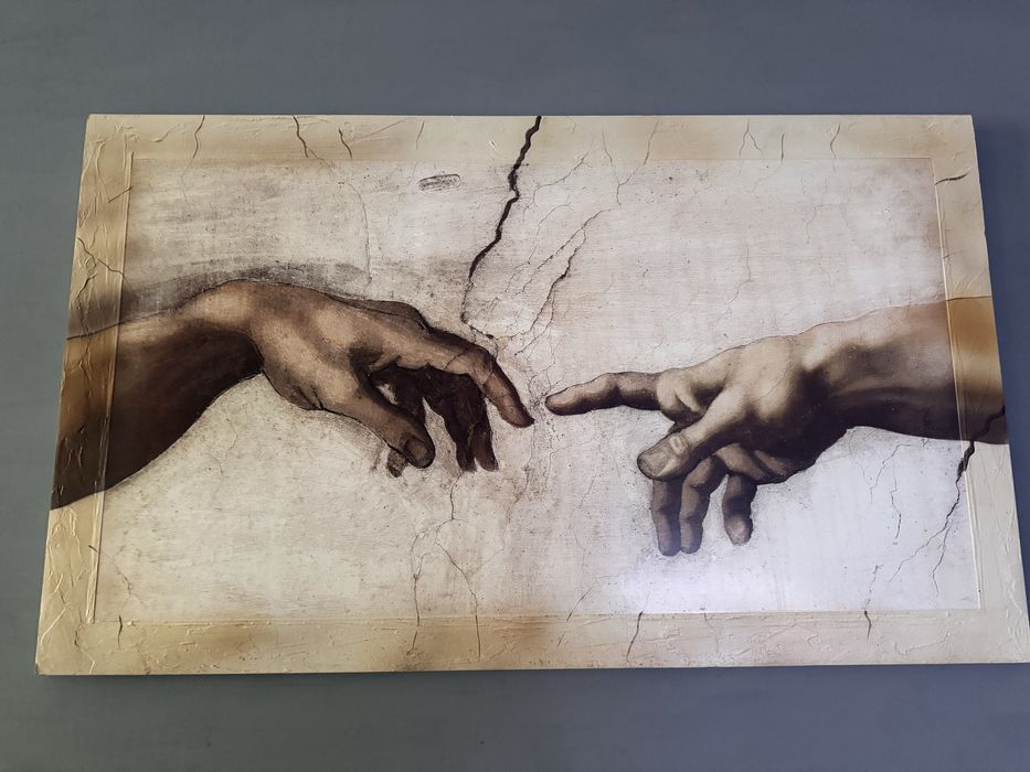 Obraz michała anioła, stworzenie Adama