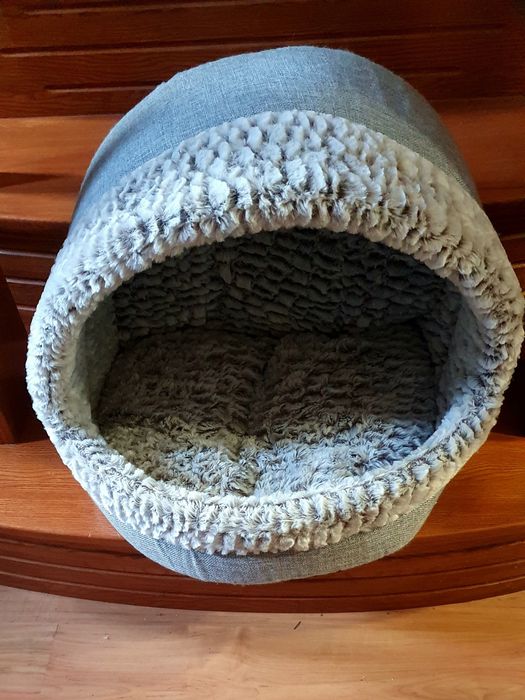 Leżanka budka dla kota lub małego pieska dwustronna poduszka