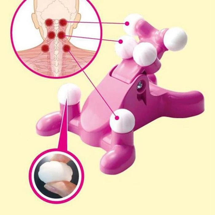 Masażer relaksujący do ciała manualny wielofunkcyjny różowy
