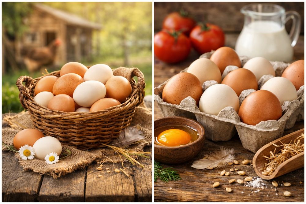 Яйця. Домашні яйця
