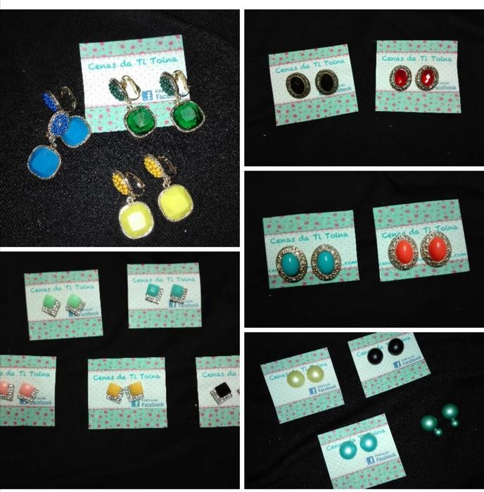 Bijuteria variada anéis e brincos