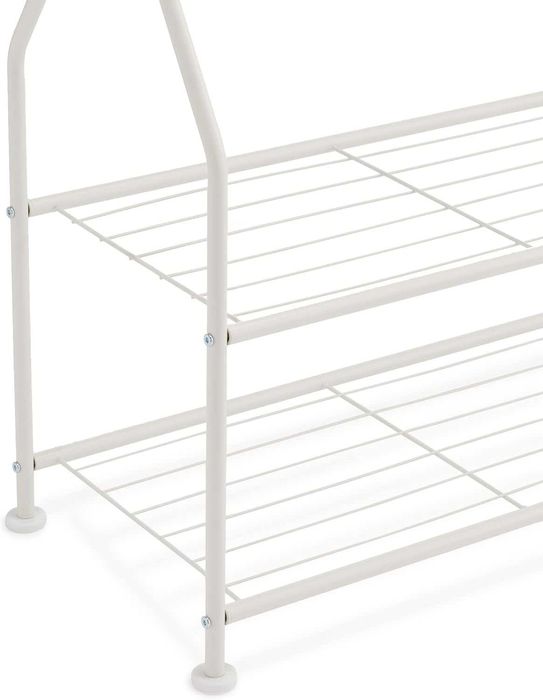 Cabide com 2 prateleiras 4 ganchos 150 x 75 x 36,5 cm NOVO ENVIOGRÁTIS