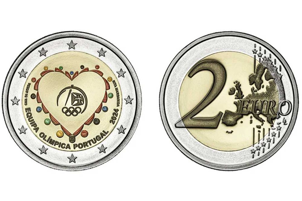 Moeda Comemorativa de 2€ PROOF - Equipa Olímpica 2024 (Colorida)