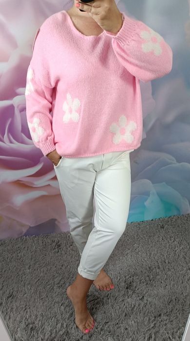 Sweter piękne kolory kwiat. Ostatnie sztuki