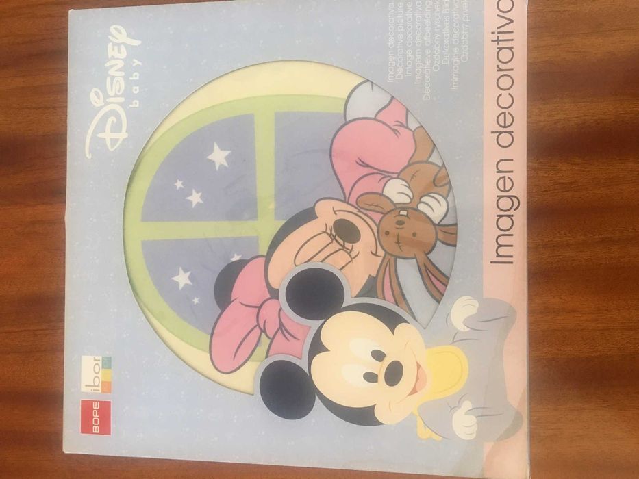 Lote 2 quadros decorativos da Disney (Minnie)  30x30 cm (novos)