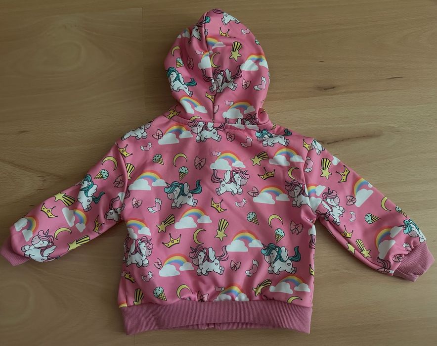 Casaco Rosa Unicórnio (9-12M)