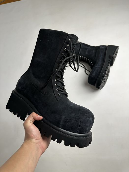 BALENCIAGA STOMPER BOOTS ботинки боты черные opium archive distressed