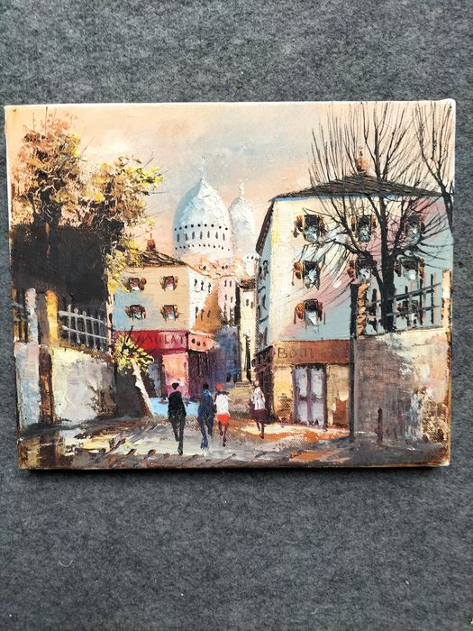 Pintura a óleo vista de Paris