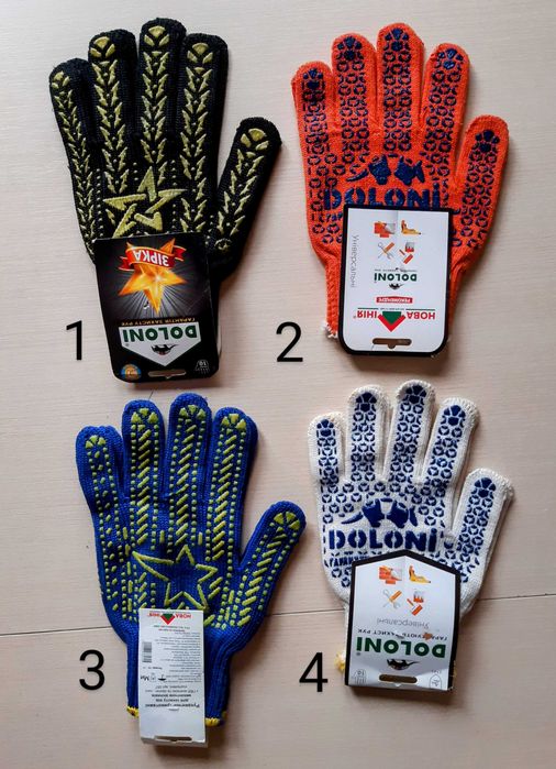 Перчатки рабочие трикотажные DOLONI, кожаные TRUCKMAN STRONG FORWARDER