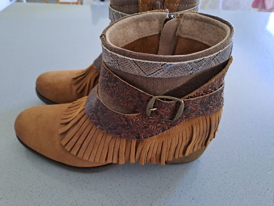 Botins em pele/camurça Seaside