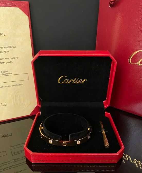 Браслет cartier love викрутка 17 розмір\ на середню руку