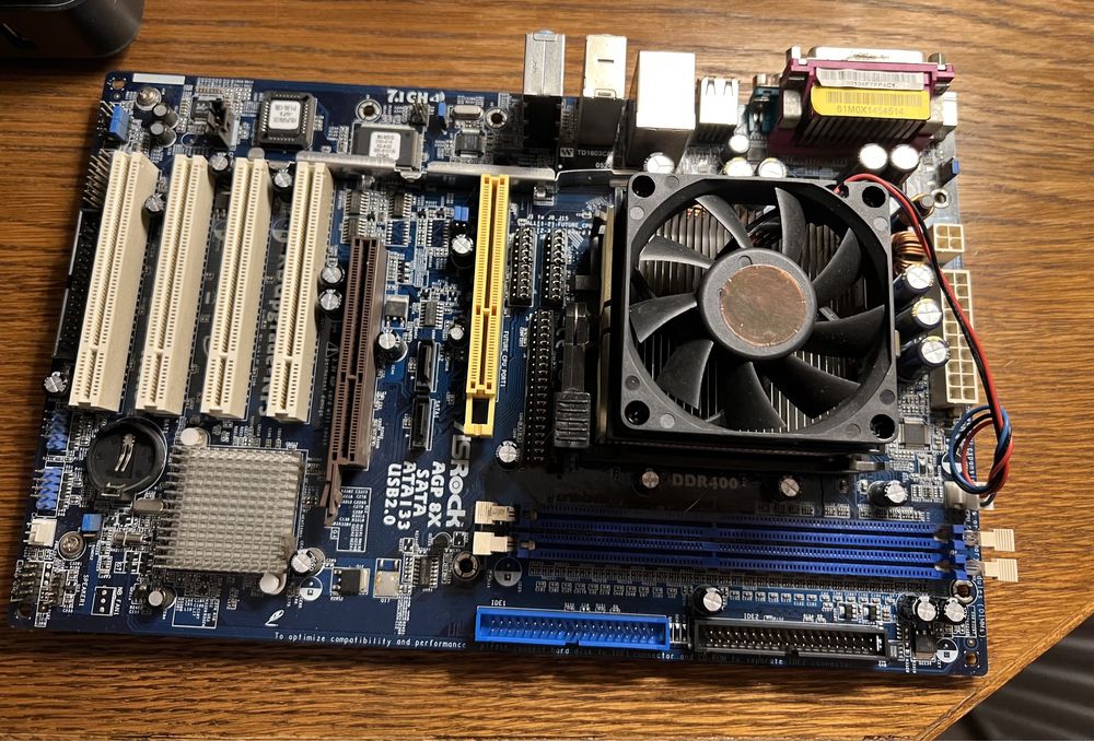 Płyta główna asrock agp 8x sata ata 133 DDR400 Ząbkowice Śląskie • OLX.pl