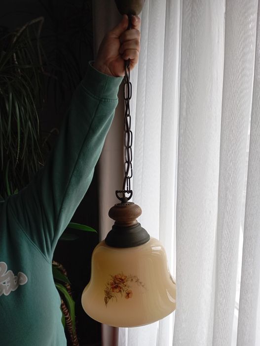 Lampa wisząca vintage z okresu PRL