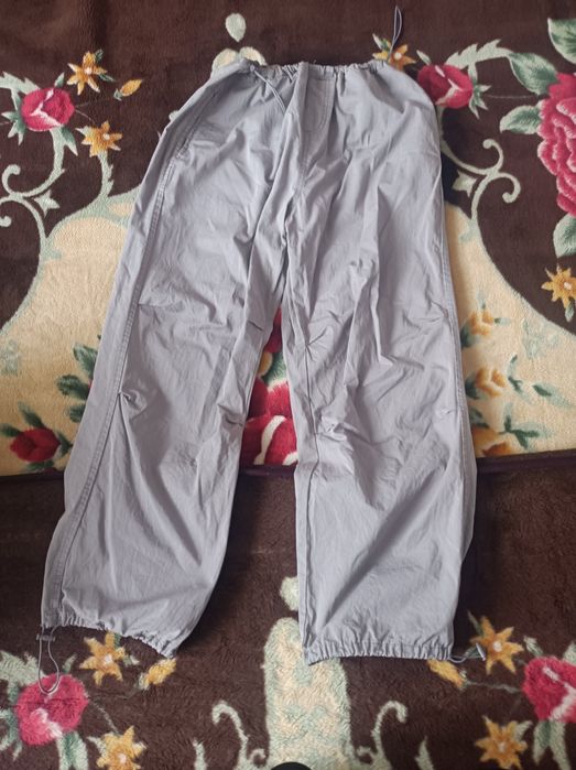 Штани  baggy сірі парашути на утяжказ L,XL.