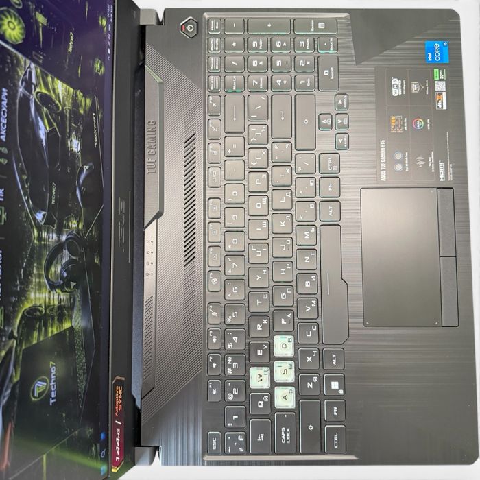 ASUS TUF Gaming F15/15.6 144Гц матовий/Intel Core i5-11400H/DDR4 16G/SSD M2 512G/nVidia RTX2050 4G