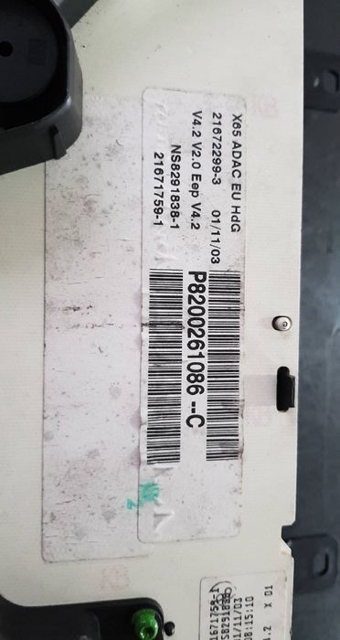 Quadrante / painel de instrumentos RENAULT Clio II (BB0/1/2_, CB0/1/2_