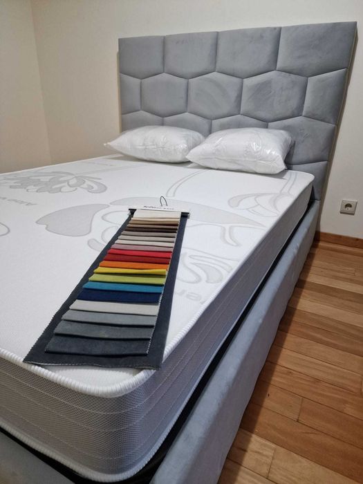 Camas De Casal Estofadas ALTA GAMA - MODELO OCTO - Top de Gama 190x140m Estrado Incluído!!