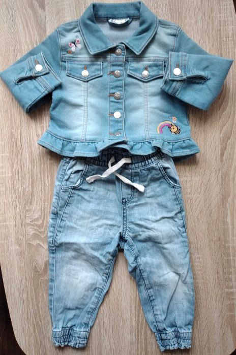 Kurtka i spodnie jeansowe rozm.80/86