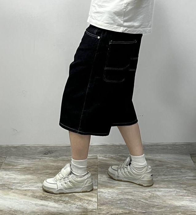 Нові широкі шорти джинсові BAGGY raw shorts широкие шорты реп ecko sk8
