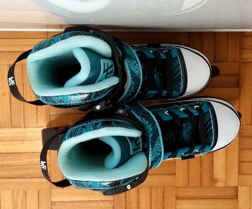Patins em linha em ótimo estado (utilizados 2 vezes)!