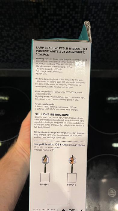 Ring Light + statyw selfie tripod P40D – NOWY | 60 zł