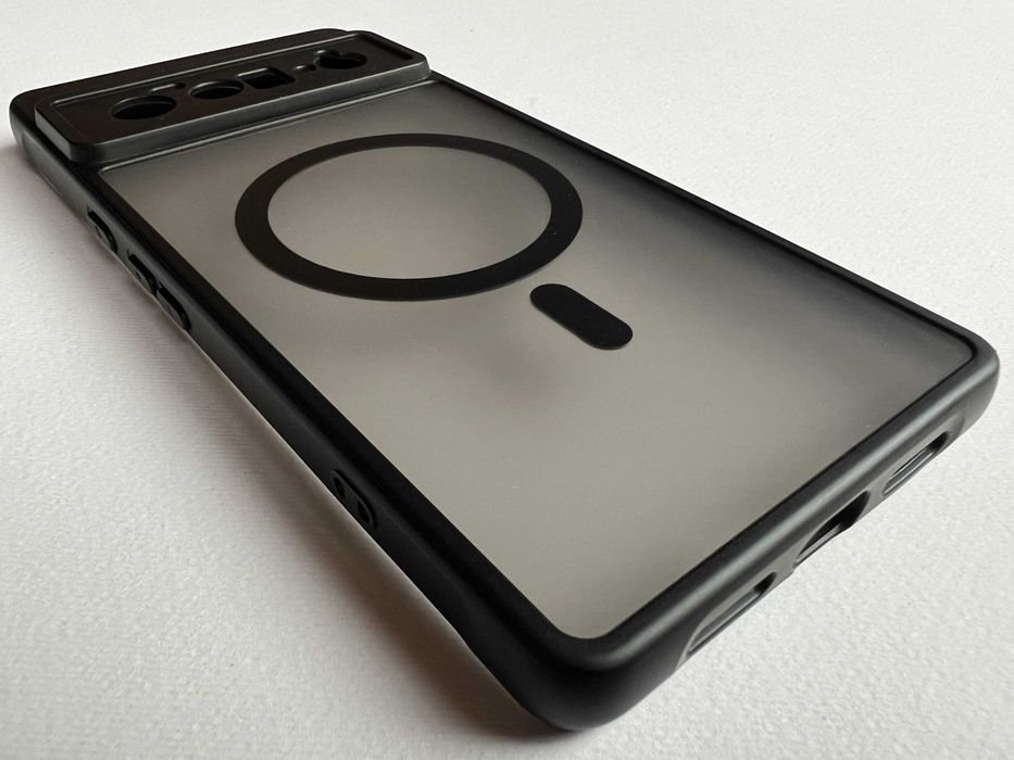 Google Pixel 6 Pro чохол Magnetic MagSafe чорний силікон TPU чехол