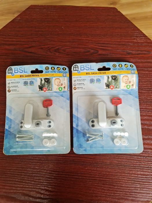 NOWE Blokada okienna BSL z kluczykiem Model: BSL 4 SASH PRIME + 2 klu