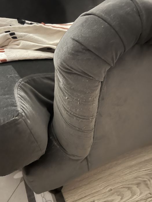 Sofá 187cm 3 lugares cinzento escuro