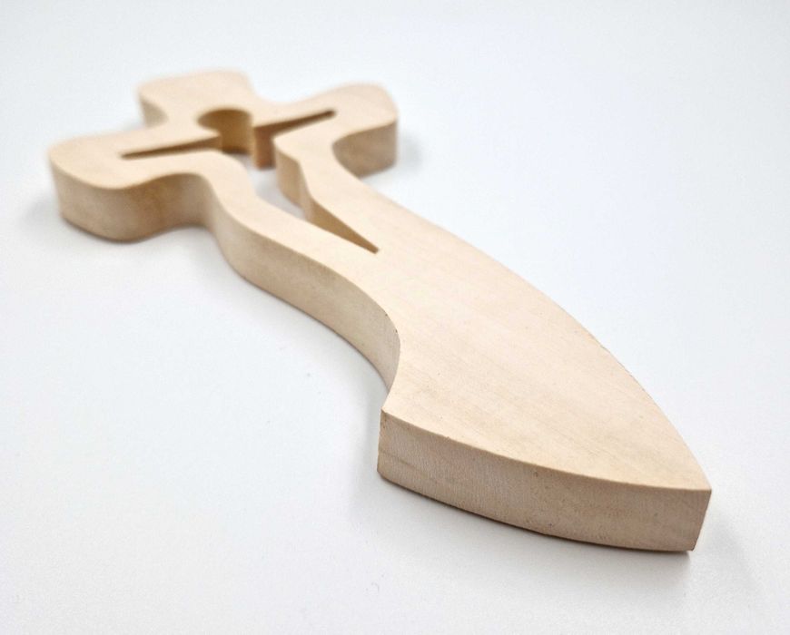 Nowoczesny, drewniany krzyż na ścianę, handmade