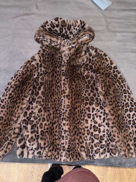 Леопардова шубка з єко хутра