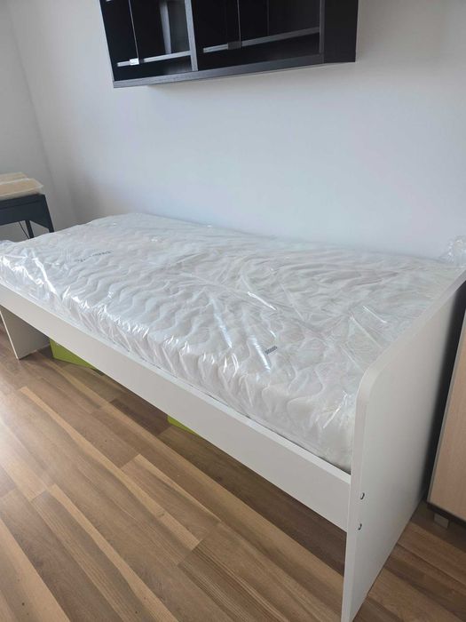 Łóżko IKEA SLAKT rama łóżka biały 90x200cm