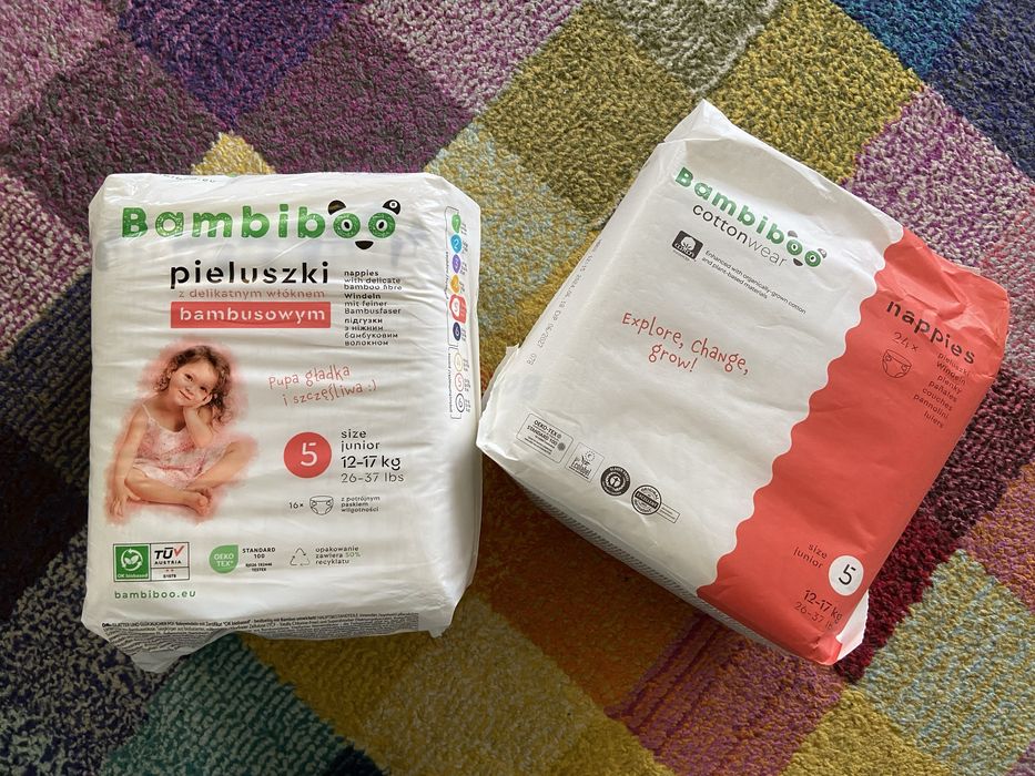 Bambiboo pieluszki roz. 5 x27 paczek